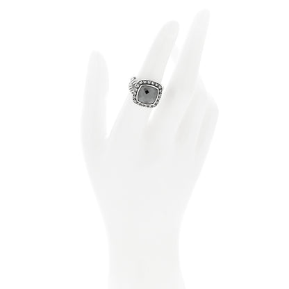 David Yurman Sterling Silver Diamond Hematite 11mm Albion Ring 51 5.75 2 of 4