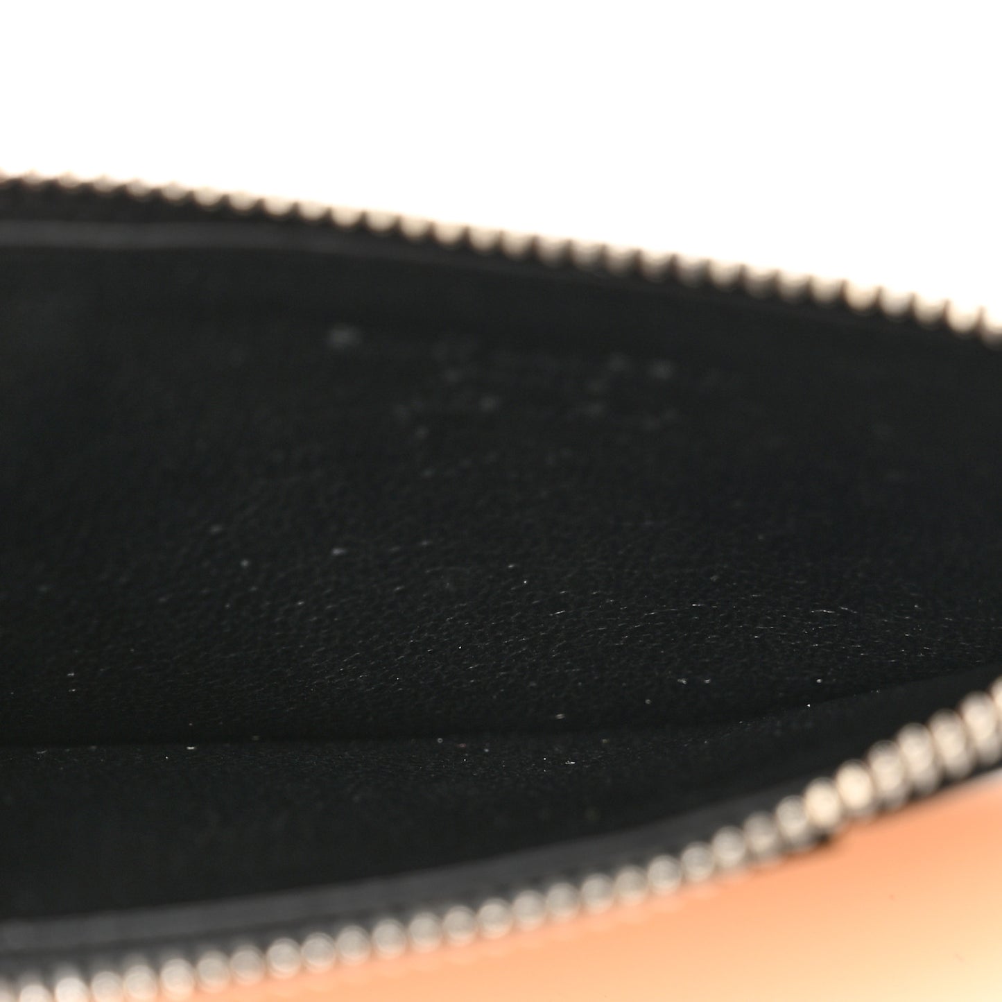 Grained Calfskin 5 Fragments Zip Pouch Card Holder Senape Yellow
