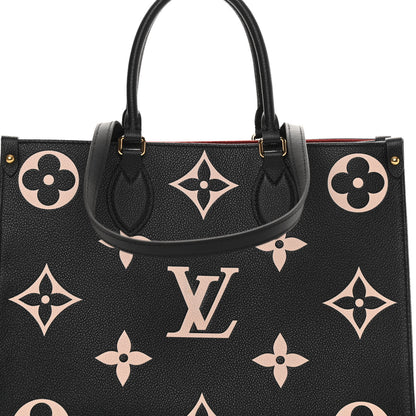 Louis Vuitton Empreinte Monogram Giant Onthego MM Black Beige 8 of 11