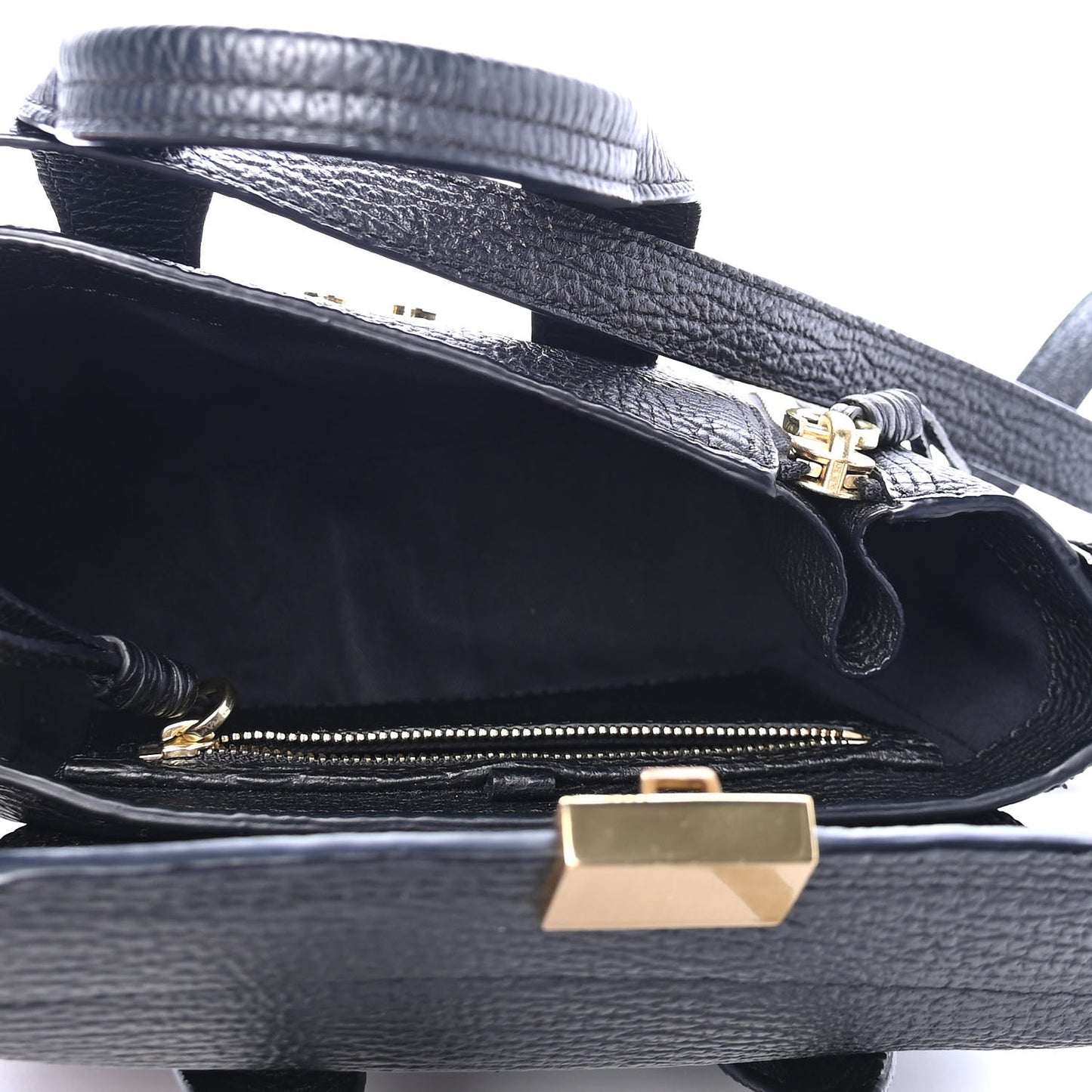 Textured Calfskin Mini Pashli Satchel Black