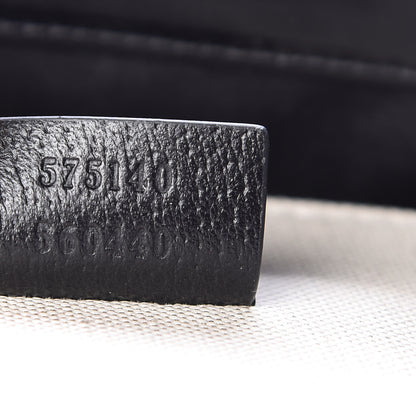 Gucci Patent Canvas Frame Logo Vertical Tote Black Crop 7 of 11