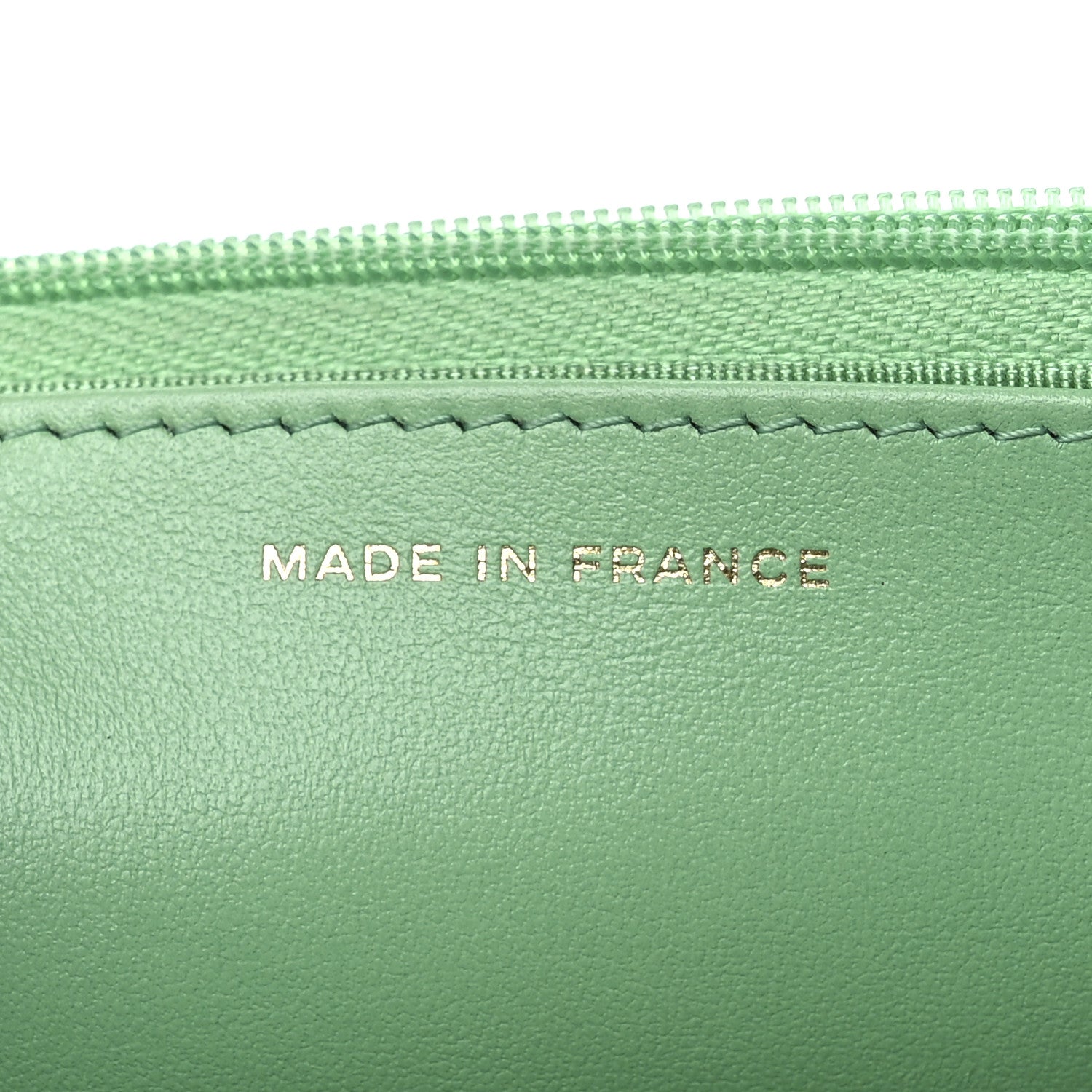 Chanel Caviar Quilted Wallet On Chain WOC Light Green 6 of 11