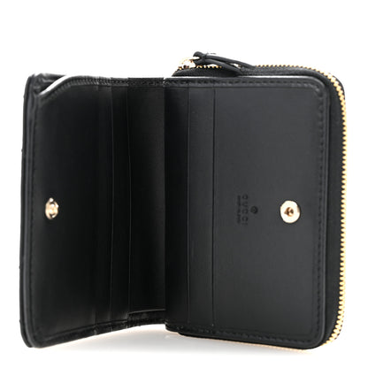 Gucci Calfskin Matelasse GG Marmont Compact Wallet Black 5 of 10