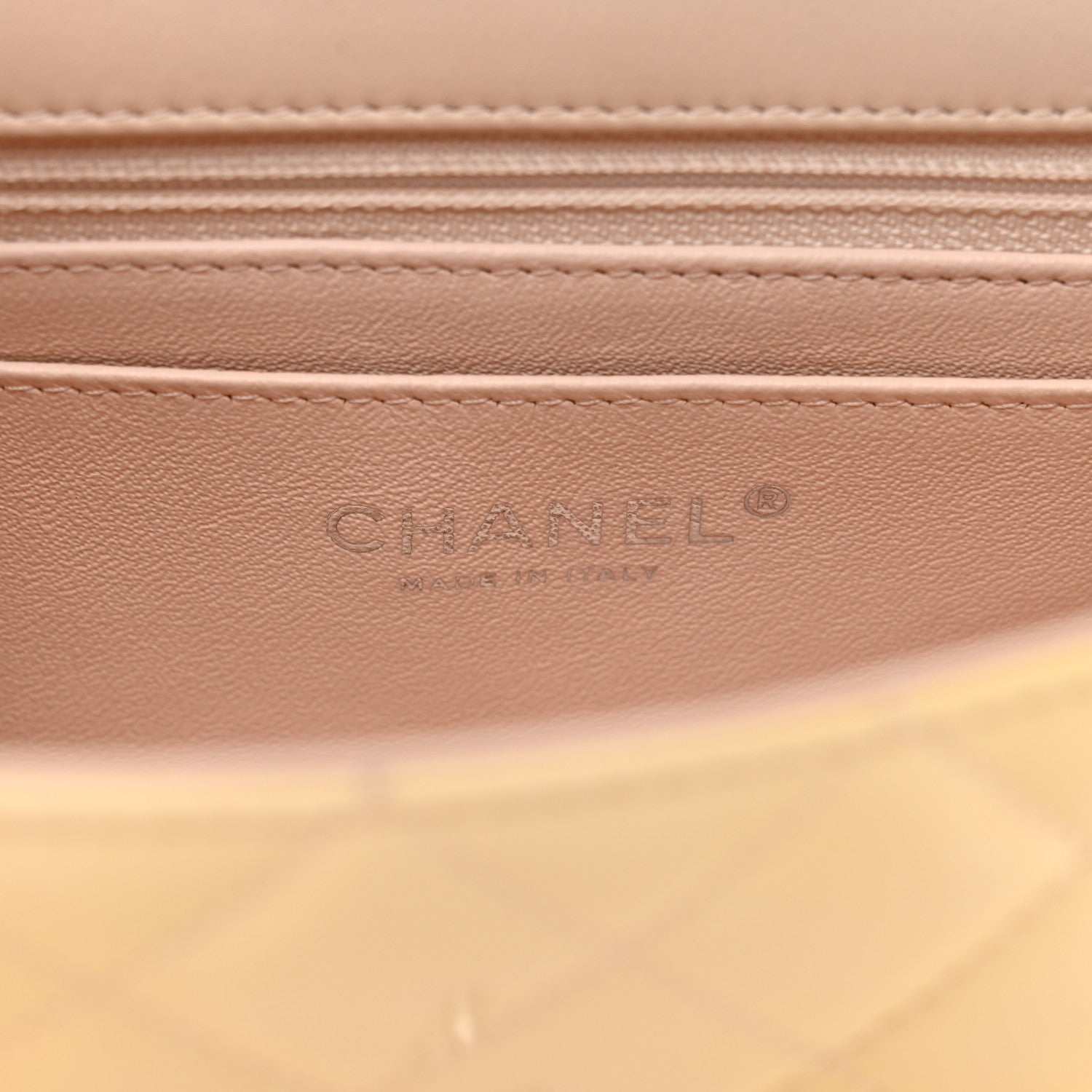 Chanel Patent Calfskin Quilted Mini Rectangular Flap Beige 7 of 13