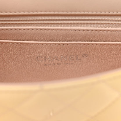 Chanel Patent Calfskin Quilted Mini Rectangular Flap Beige 7 of 13