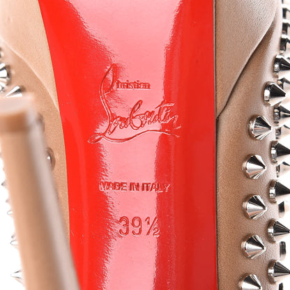 Christian Louboutin Nappa Bianca Spikes 140 Pumps 39.5 Nude Silver 7 of 10