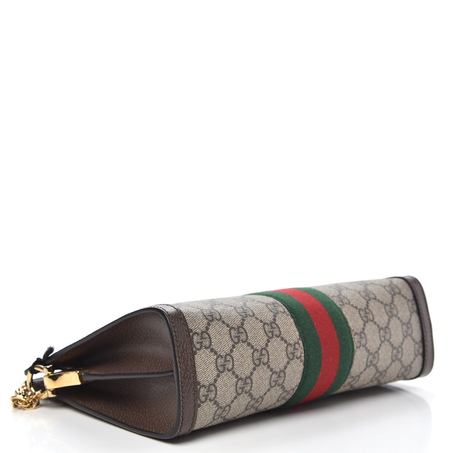 Gucci GG Supreme Monogram Web Small Ophidia Chain Shoulder Bag Brown 4 of 9