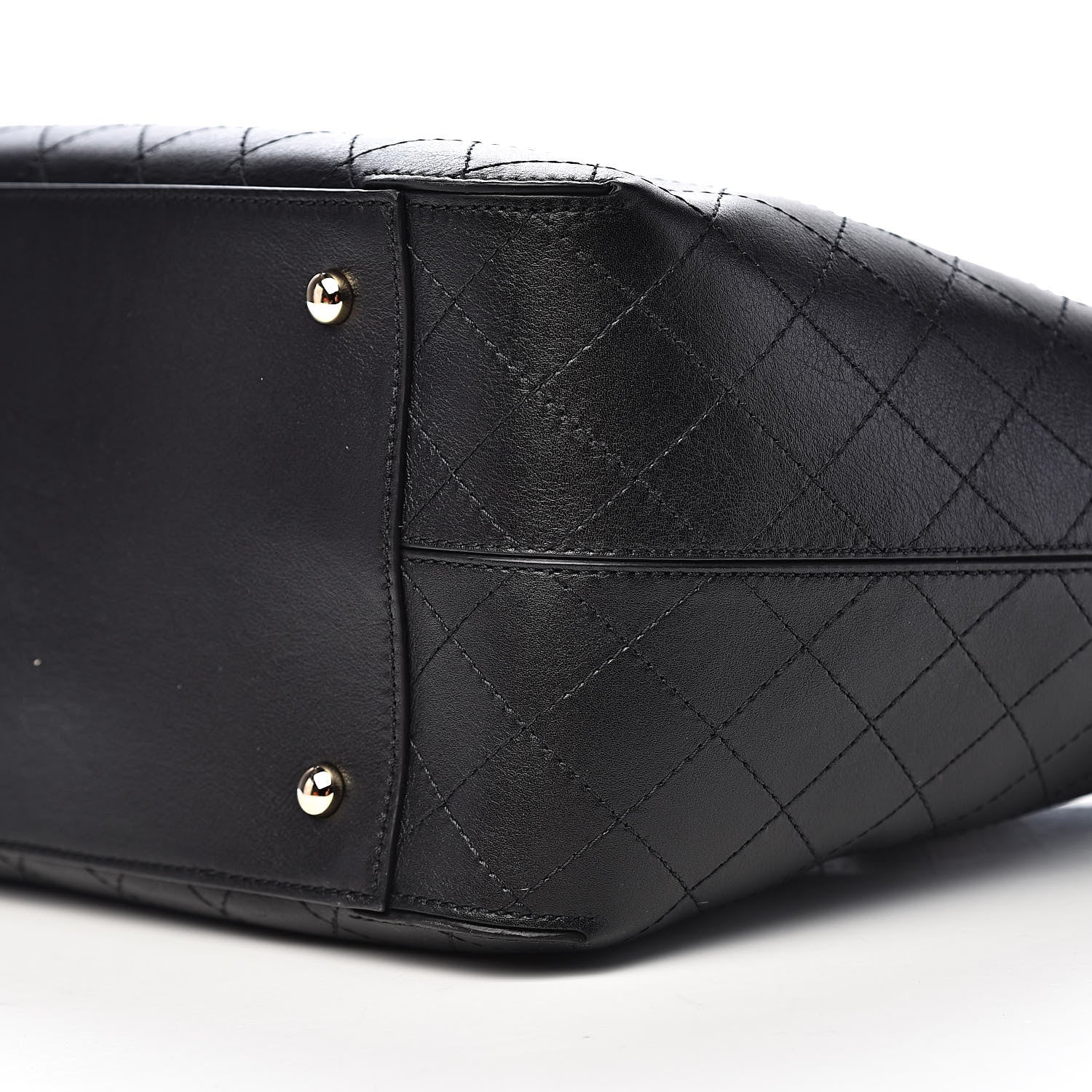 Chanel Calfskin Stitched Shopping Tote Black 9 of 11