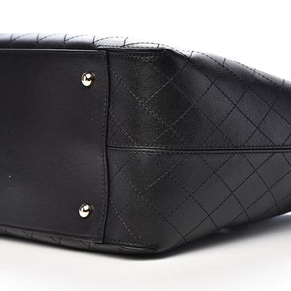 Chanel Calfskin Stitched Shopping Tote Black 9 of 11