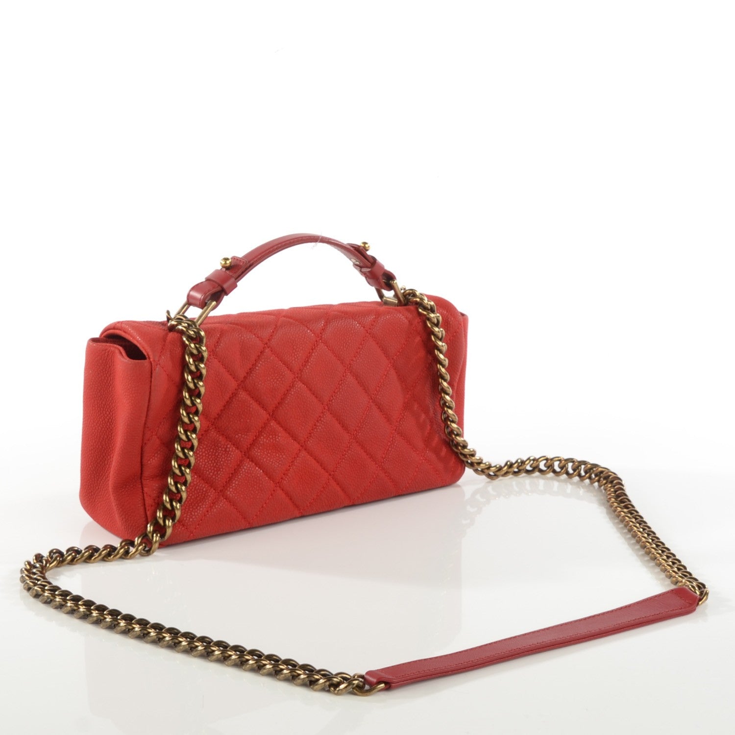 Chanel Iridescent Caviar Quilted Medium Chic Quilt Flap Red 3 of 9