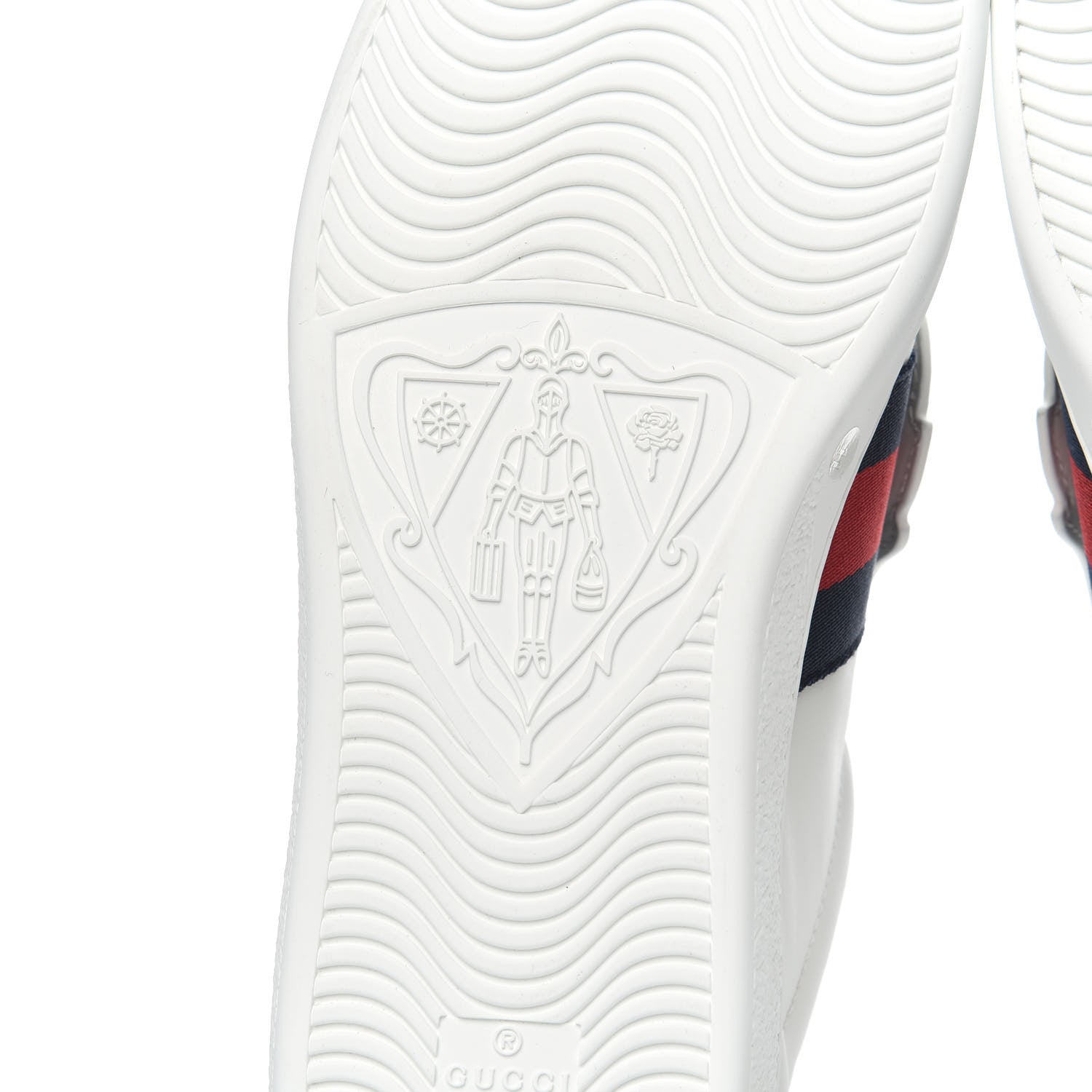 Gucci Calfskin Ayers Web Angry Cat Embroidered Mens Ace Sneakers 11 White 6 of 9