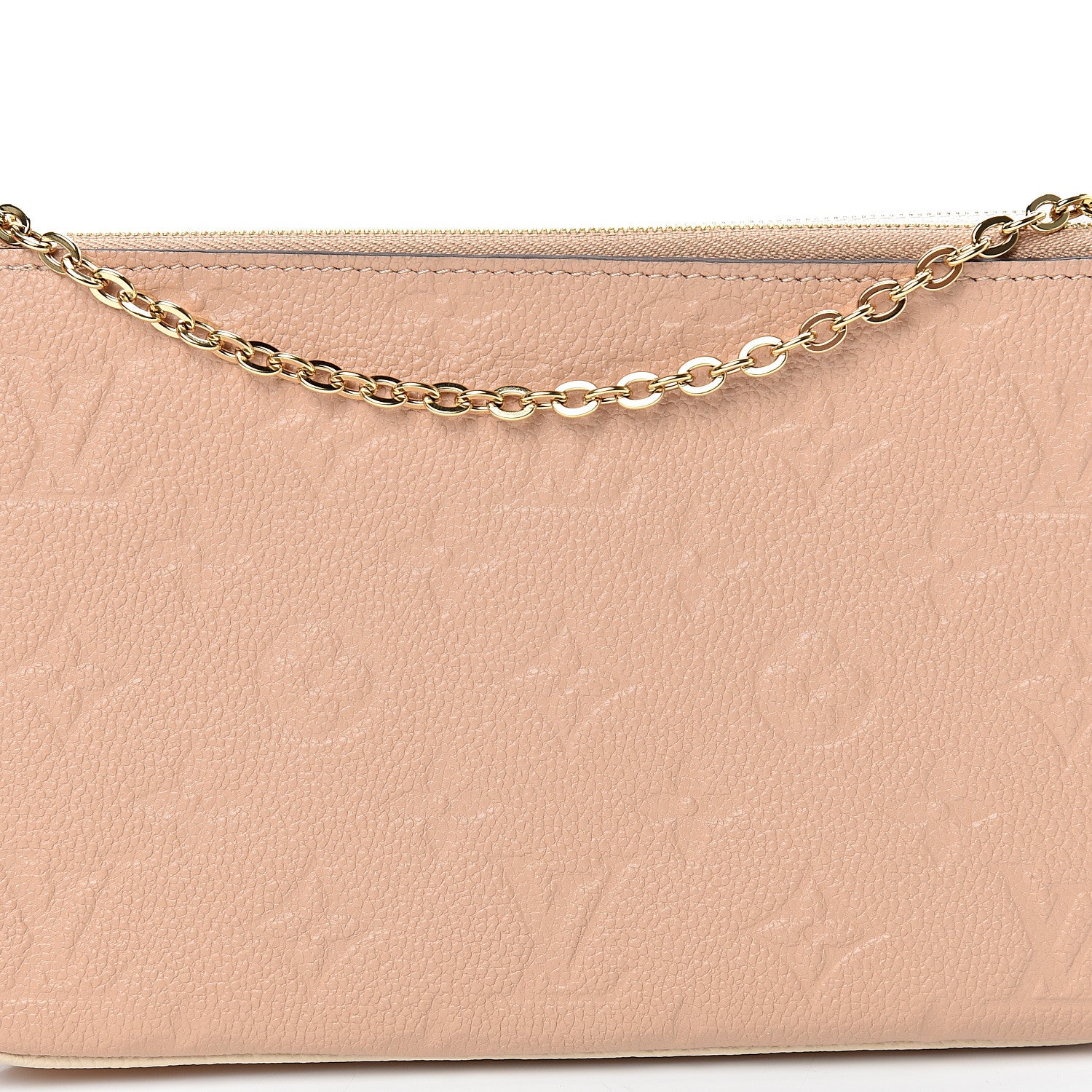 Louis Vuitton Empreinte Double Zip Pochette Beige Rose Creme 8 of 11