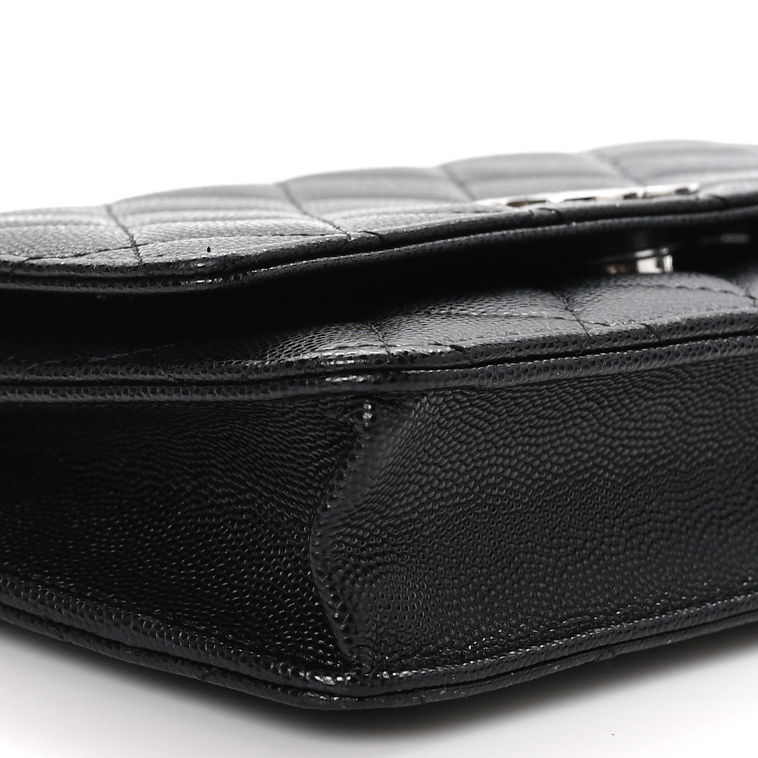 Chanel Caviar Quilted CC Logo Wallet on Chain WOC Black 10 of 11