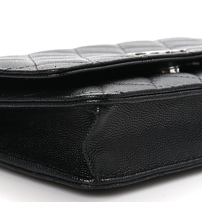 Chanel Caviar Quilted CC Logo Wallet on Chain WOC Black 10 of 11