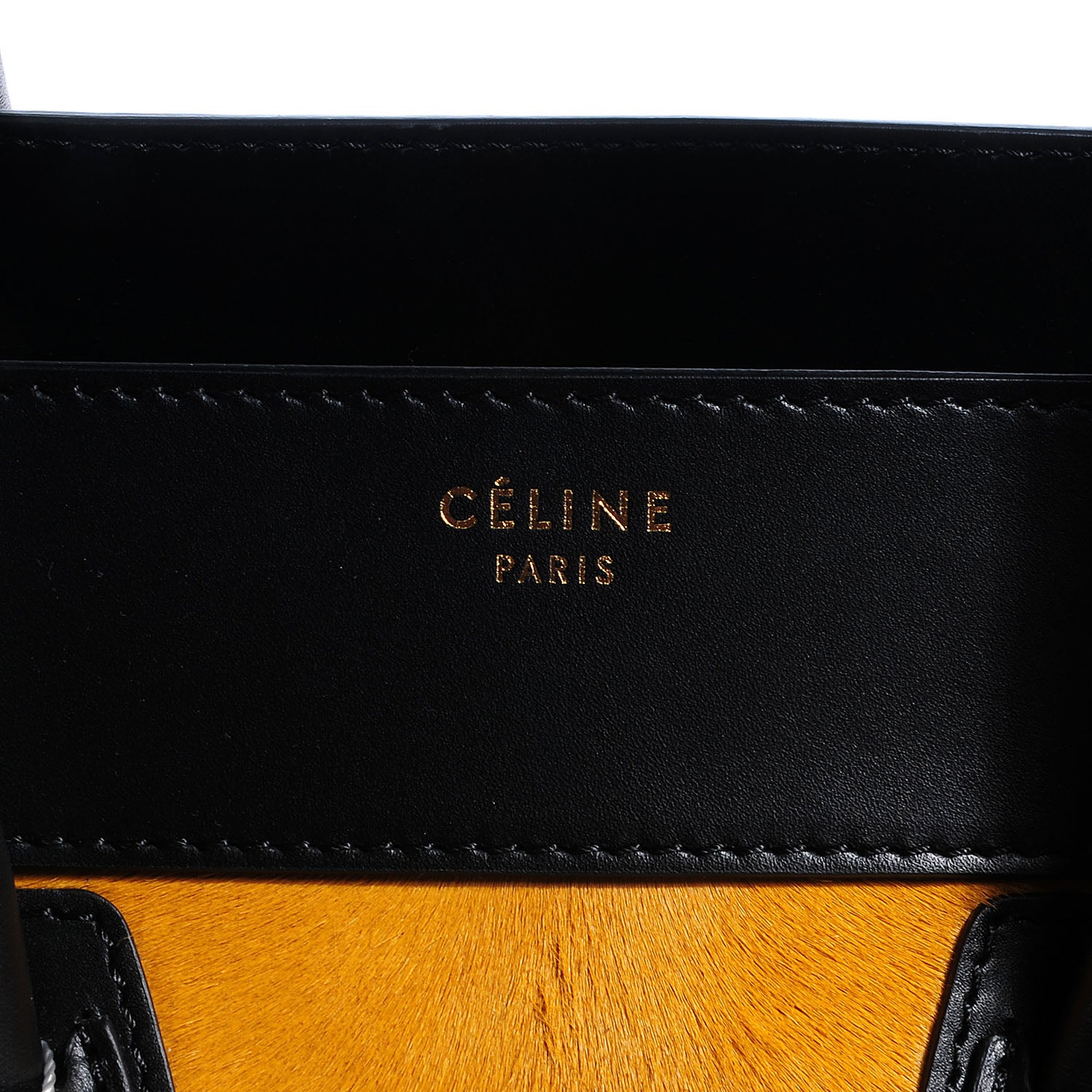 Celine Pony Hair Mini Tri-Color Luggage Royal Blue 8 of 12
