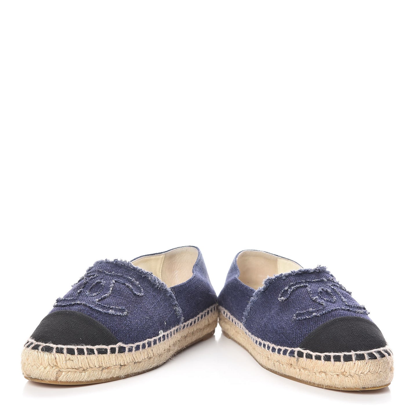 Denim Toile CC Espadrilles 38 Navy Black