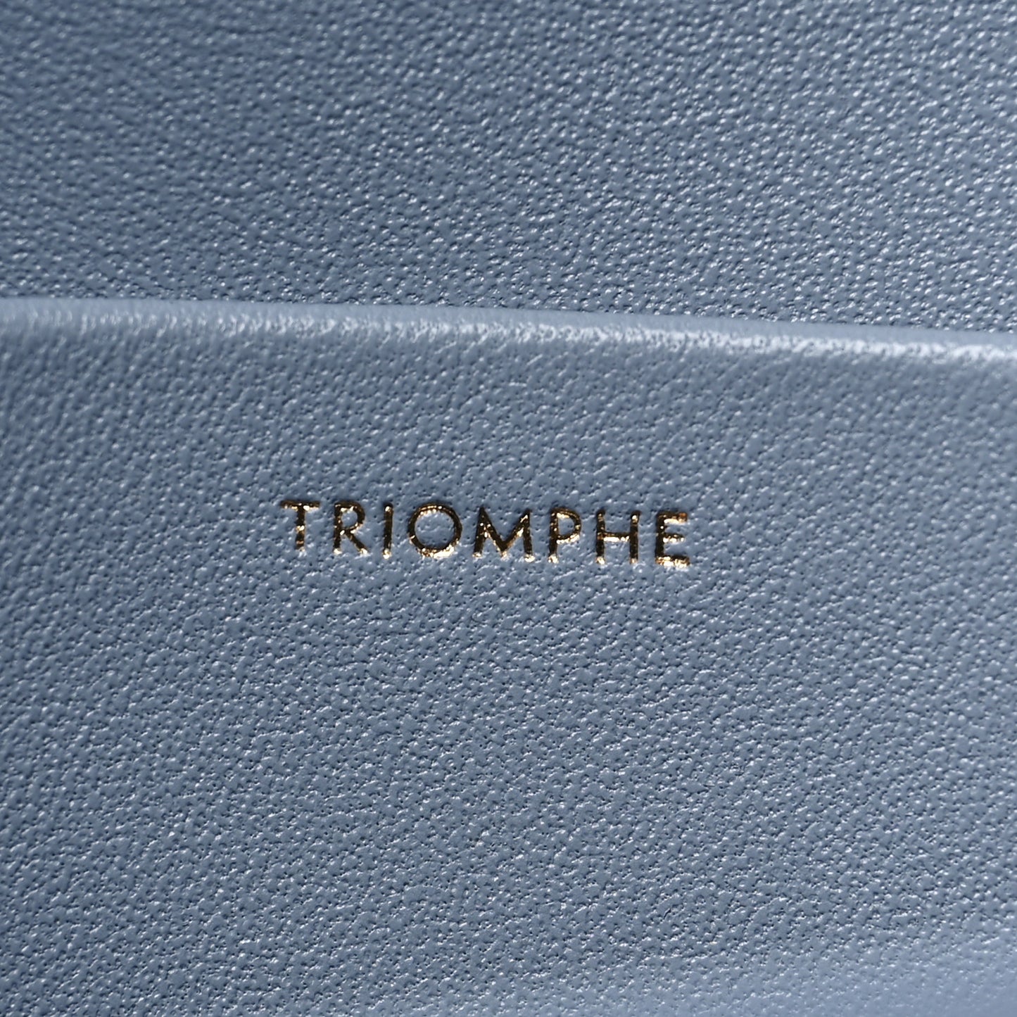 Shiny Calfskin Triomphe Shoulder Bag Arctic Blue