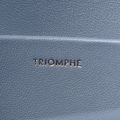 Celine Shiny Calfskin Triomphe Shoulder Bag Arctic Blue 6 of 9