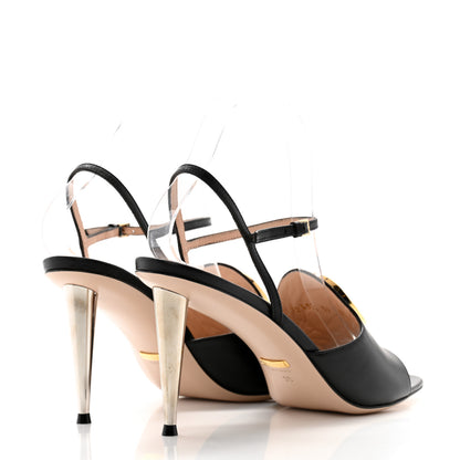 Gucci Malaga Kid Blondie 85mm Slingback Sandals 39 Black 4 of 10