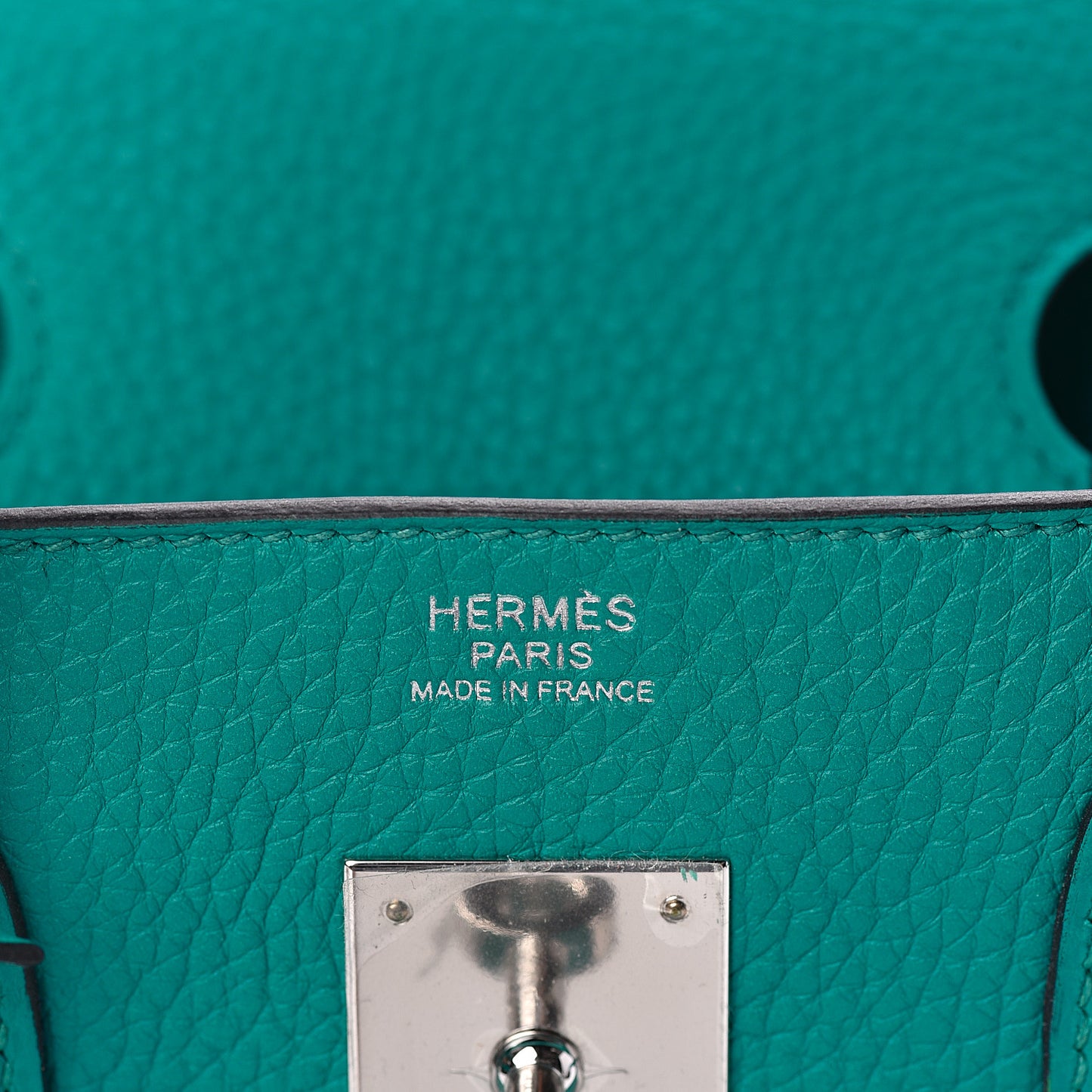 Taurillon Clemence Birkin 30 Bleu Paon