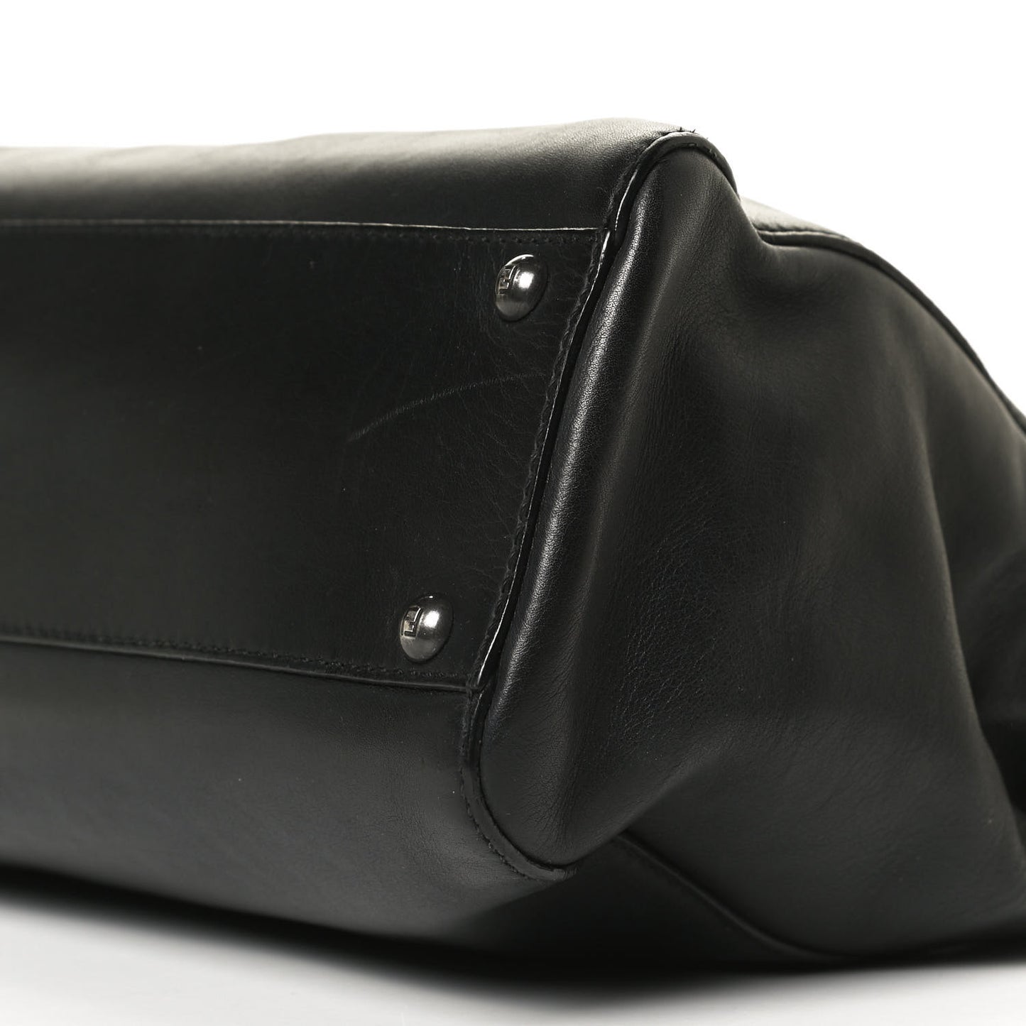 Calfskin Calf Hair Leopard Print Medium Peekaboo Iconic Satchel Black