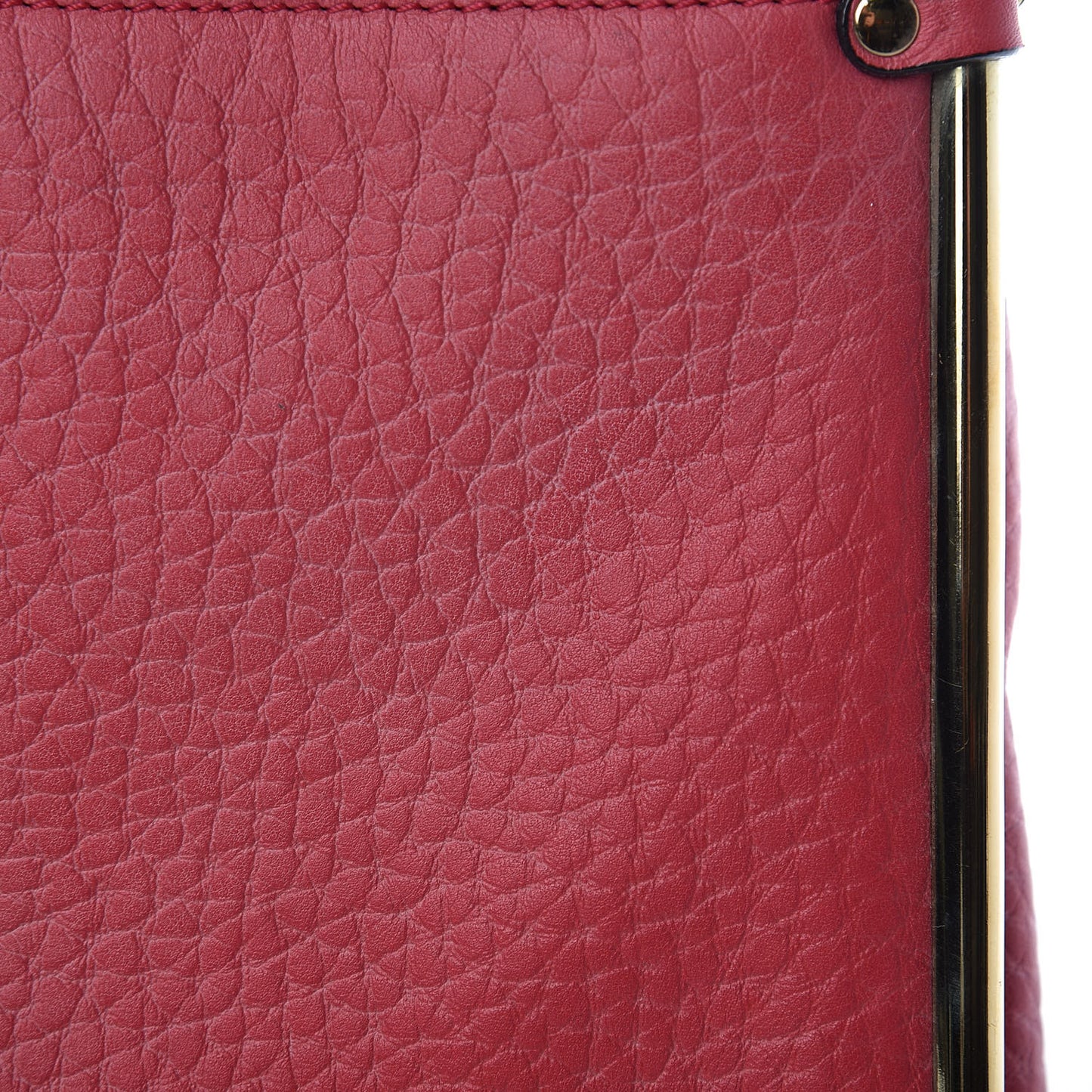 Grained Calfskin Medium Sally Flap Bag Red