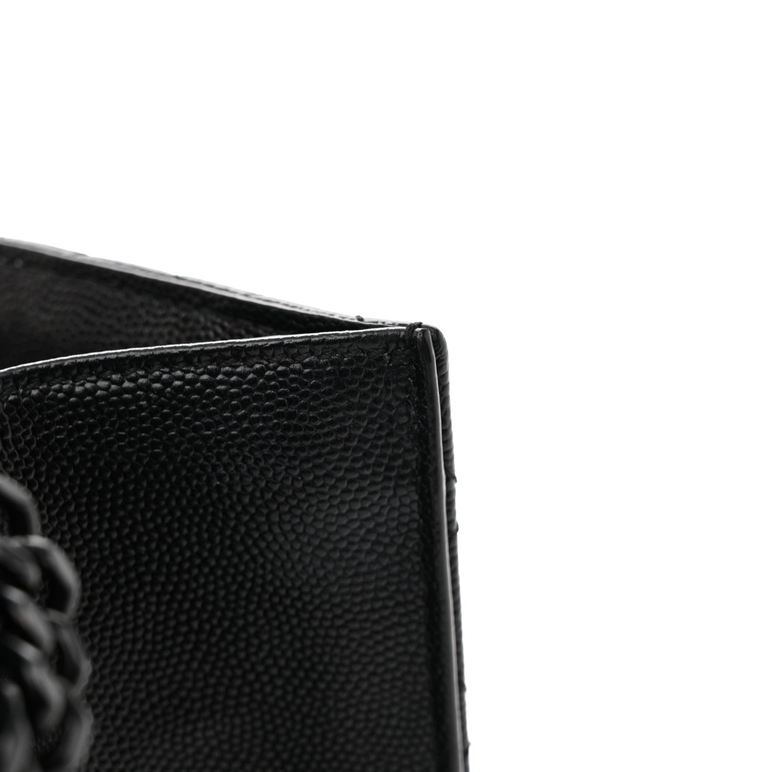 Saint Laurent Grain De Poudre Textured Mixed Matelasse Triquilt Medium Monogram Monochrome Satchel Black 12 of 13