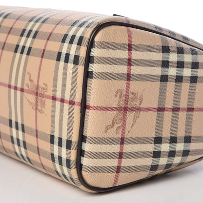 Burberry Haymarket Check Small Chester Bowling Bag Chocolate 9 of 9