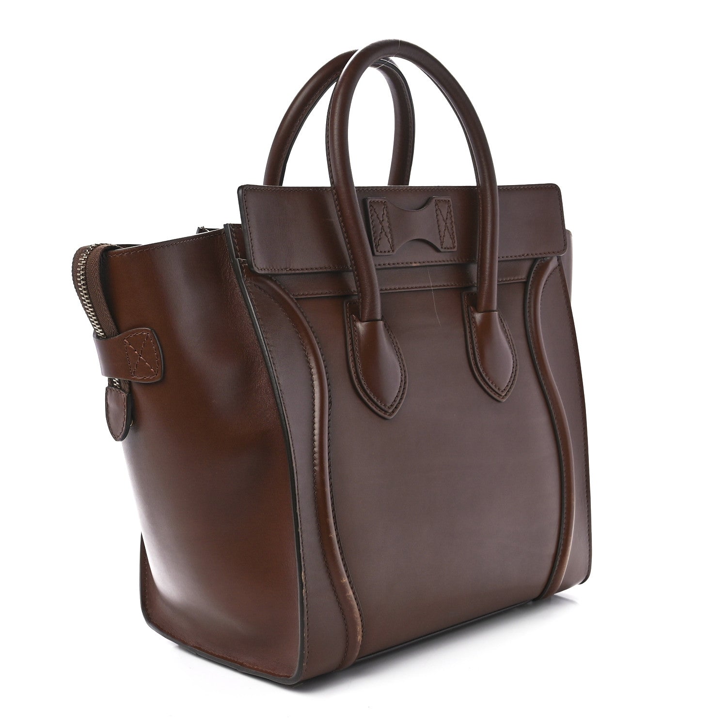 Celine Smooth Calfskin Mini Luggage Caramel 3 of 12