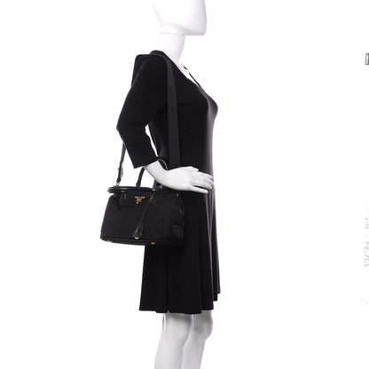 Prada Tessuto Nylon Soft Calf Tote Black 2 of 12