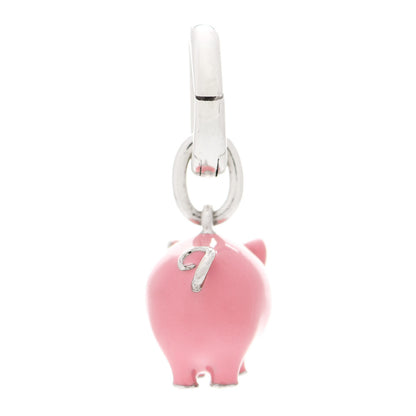 Tiffany Sterling Silver Enamel Pig Charm Pink 5 of 7