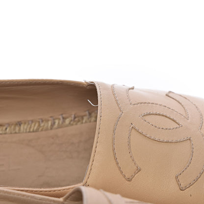 Chanel Lambskin CC Espadrilles 38 Beige Black 8 of 18