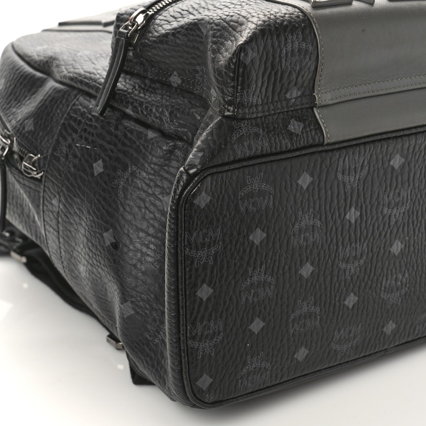 Visetos Medium Stark Logo Stripe Backpack Black