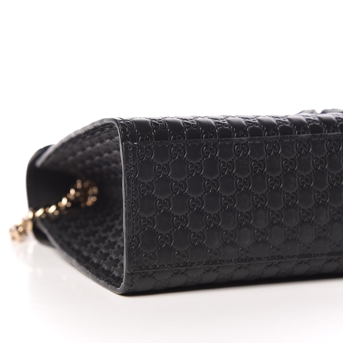 Microguccissima Medium Emily Chain Shoulder Bag Black