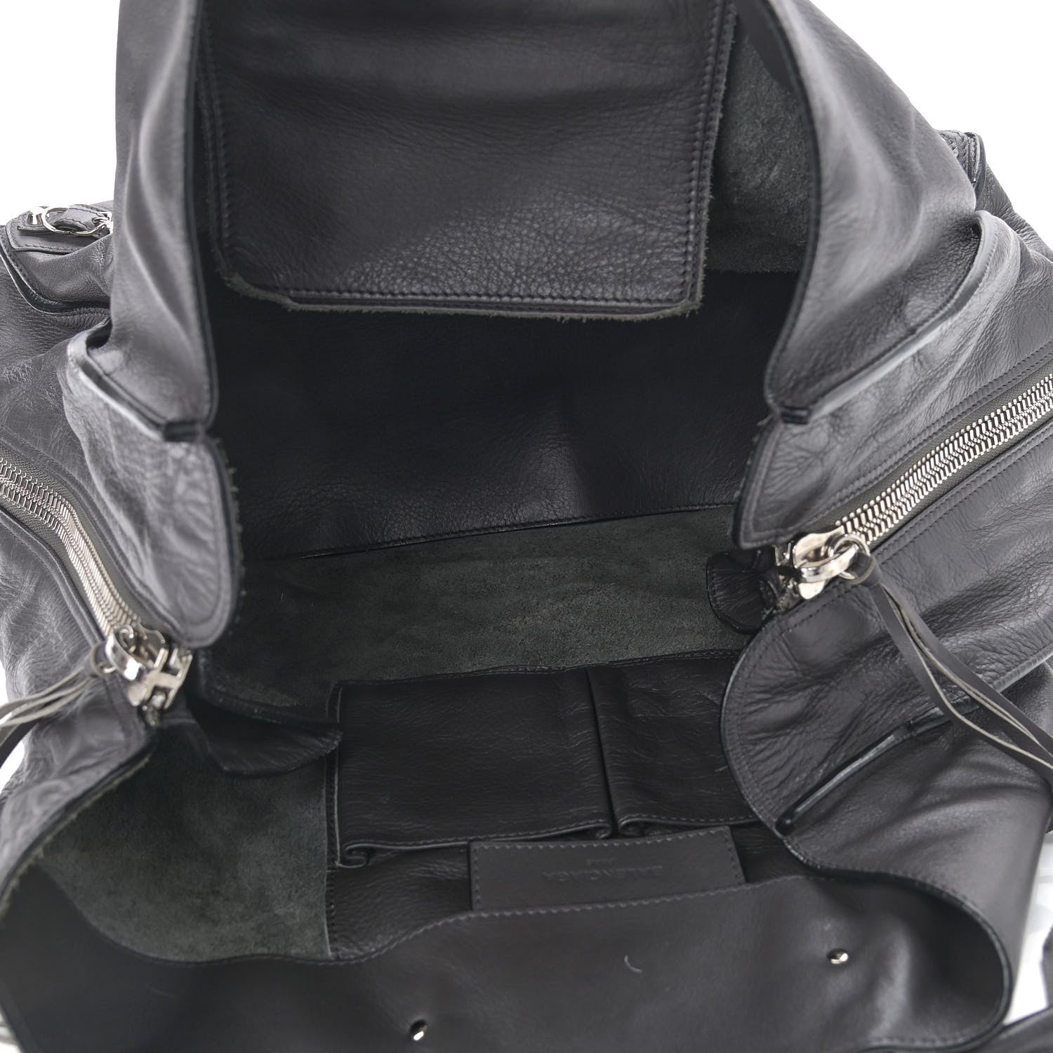 Balenciaga Veau Papier A4 Zip Around Tote Black Gris Fossile 4 of 12