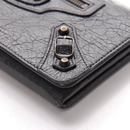 Balenciaga Agneau Classic Hardware Money Wallet Gris Fossile 9 of 11