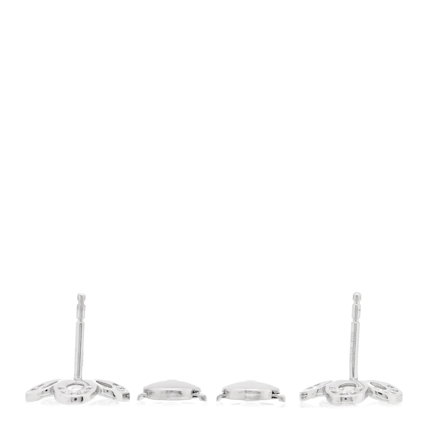 Platinum Diamond Enchant Flower Stud Earrings