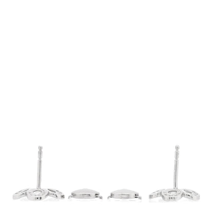 Tiffany Platinum Diamond Enchant Flower Stud Earrings 3 of 4
