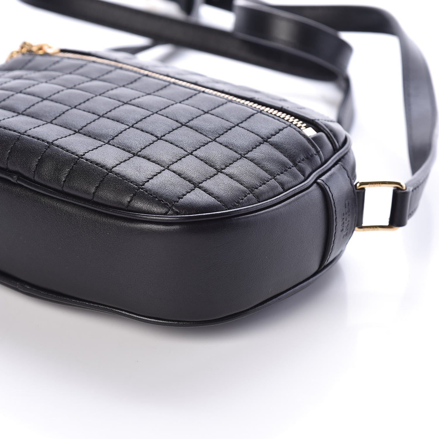 Celine Calfskin Quilted Small C Charm Bag Black 8 of 8