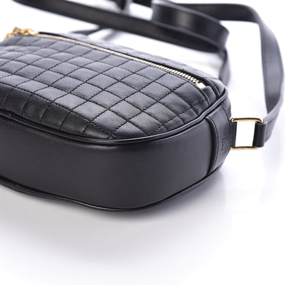 Celine Calfskin Quilted Small C Charm Bag Black 8 of 8