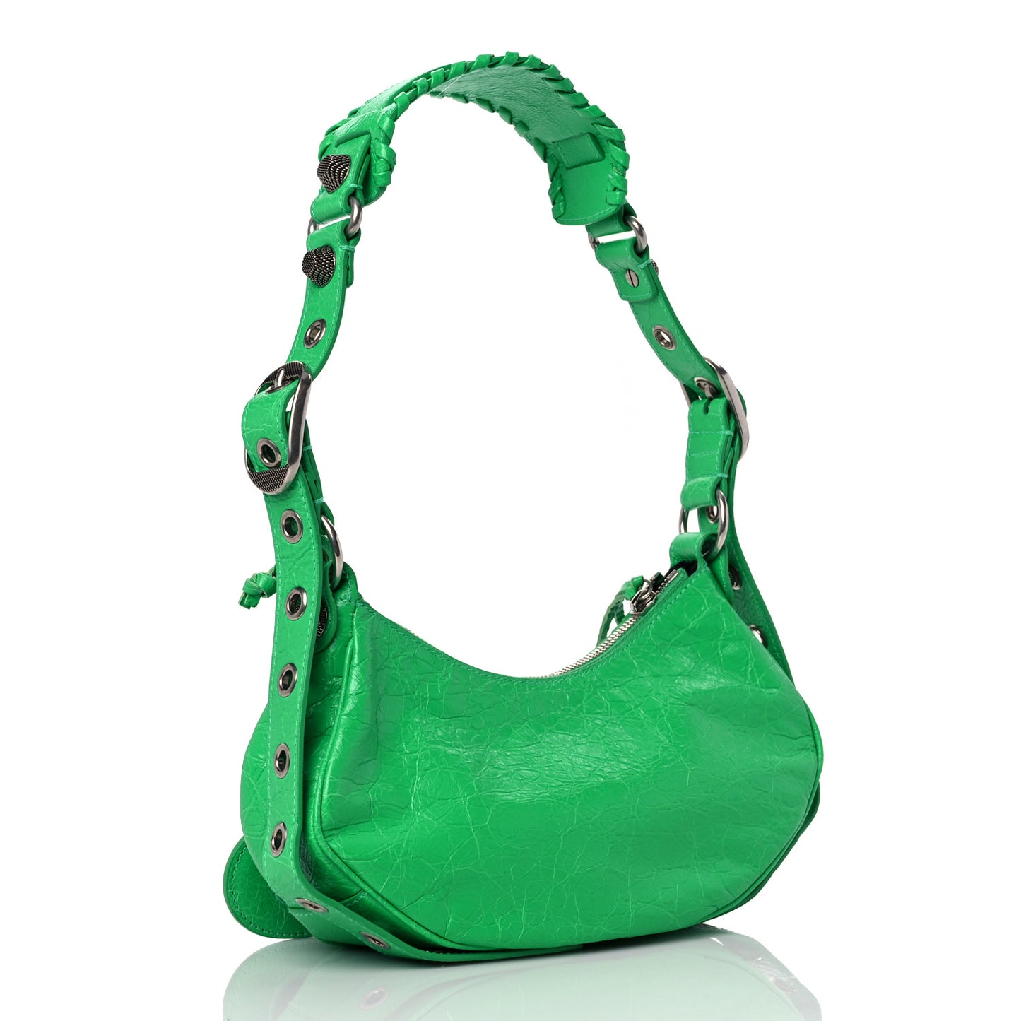 Agneau Arena Le Cagole Shoulder Bag XS Vivid Green