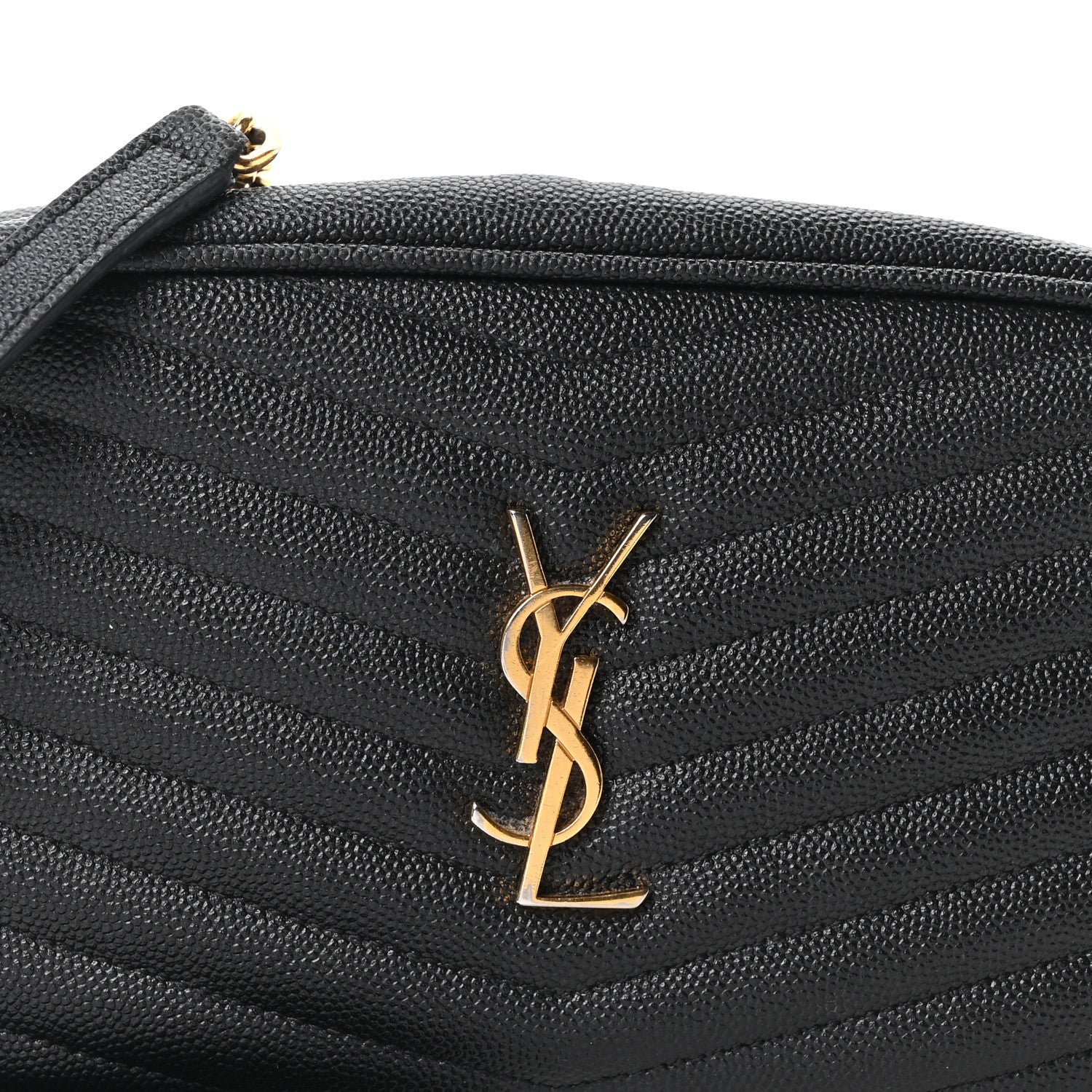 Saint Laurent Grain De Poudre Matelasse Monogram Mini Lou Camera Bag Black 8 of 10