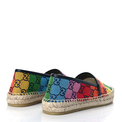 Gucci Monogram Multicolor Womens Espadrilles 36.5 Blue Rainbow Blue 3 of 11