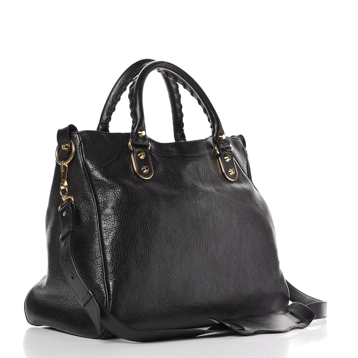 Balenciaga Chevre Gold Metallic Edge Hardware Velo Black 3 of 7