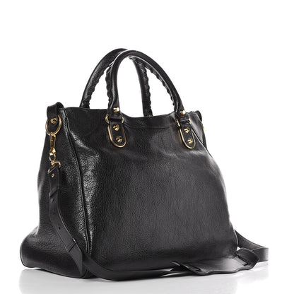 Balenciaga Chevre Gold Metallic Edge Hardware Velo Black 3 of 7