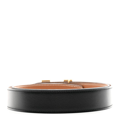 Hermes Box Togo 32mm H Belt 95 38 Black Gold 2 of 5