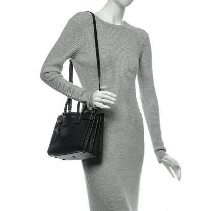 Saint Laurent Grained Calfskin Baby Sac De Jour Black 2 of 7