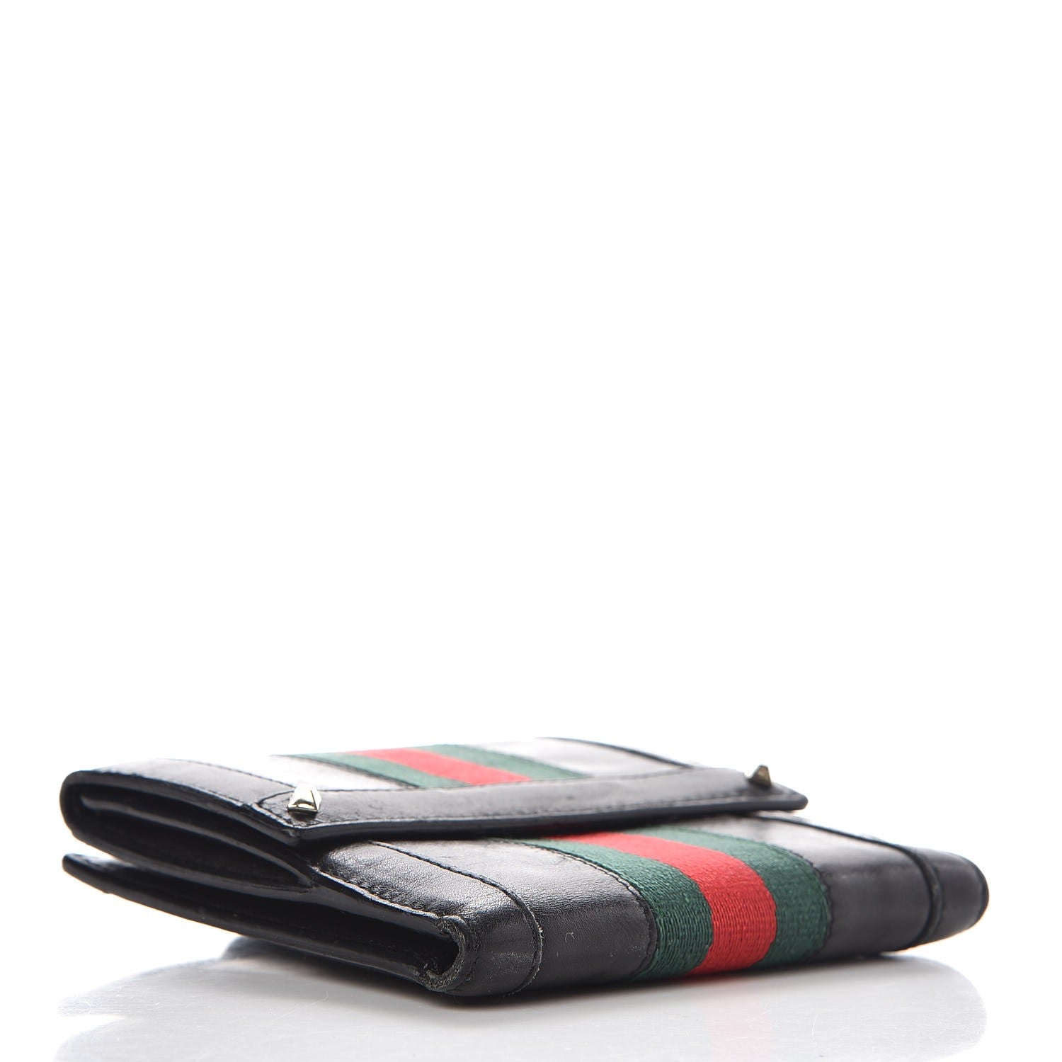 Gucci Calfskin Web Compact Wallet Black 4 of 7
