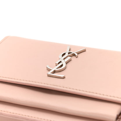 Saint Laurent Calfskin Monogram Sunset Chain Wallet Light Pink 11 of 13