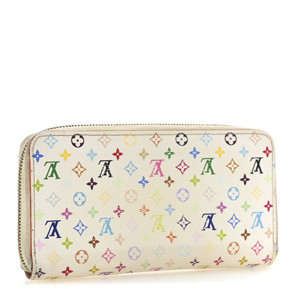 Louis Vuitton Monogram Multicolor Zippy Wallet White Litchi 3 of 10